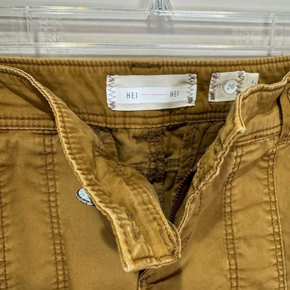 Anthropologie Hei Hei Khaki Cotton Stretch Pants Size 26‎ - Picture 5 of 10